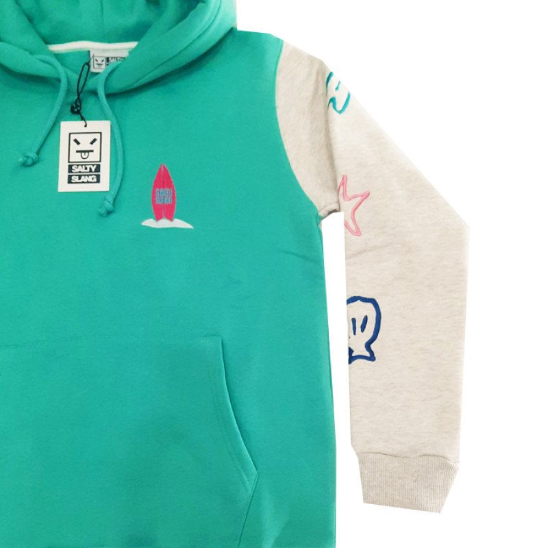 SALTY SLANG ALOHA EMBROIDERY HOODIE SLU226TM07-5822